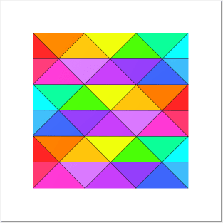 Random Rainbow Triangles Posters and Art